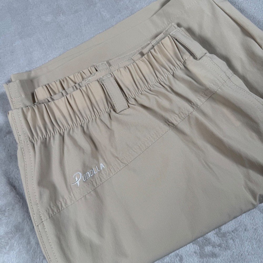 Pudolla Hiking Shorts Men XL Khaki Tan Lightweight Stretch Quick Dry Outdoor New